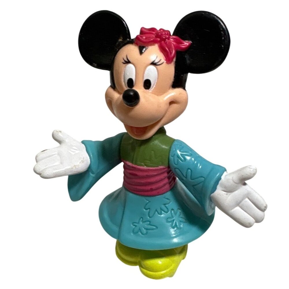Minnie Mouse PVC Figure Kimono Dress Walt Disney World Japan Epcot Center